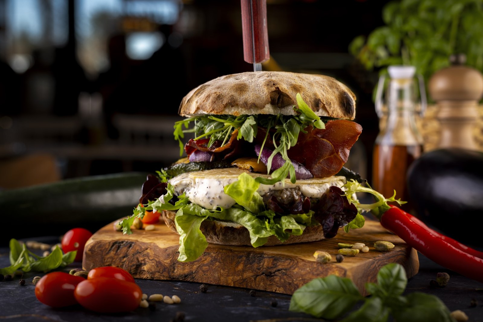Burger w restauracji Semolino