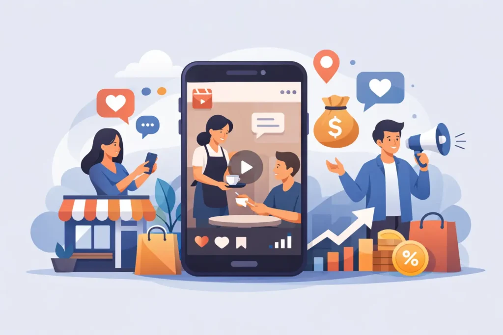 Rolki Instagram dla lokalnej firmy, które sprzedają