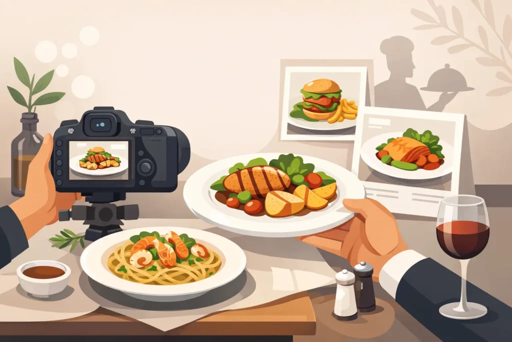 Zdjęcia potraw do menu restauracji, które sprzedają